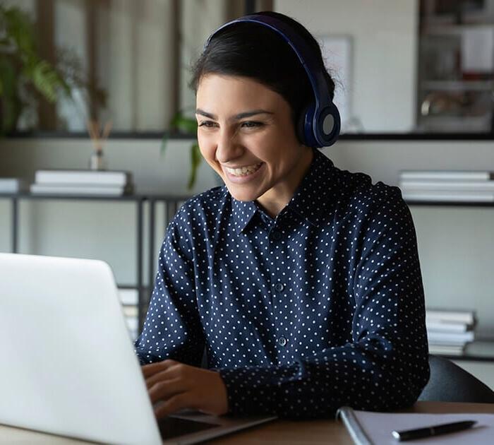 School counselor provides virtual guidance on computer - Connections Academy